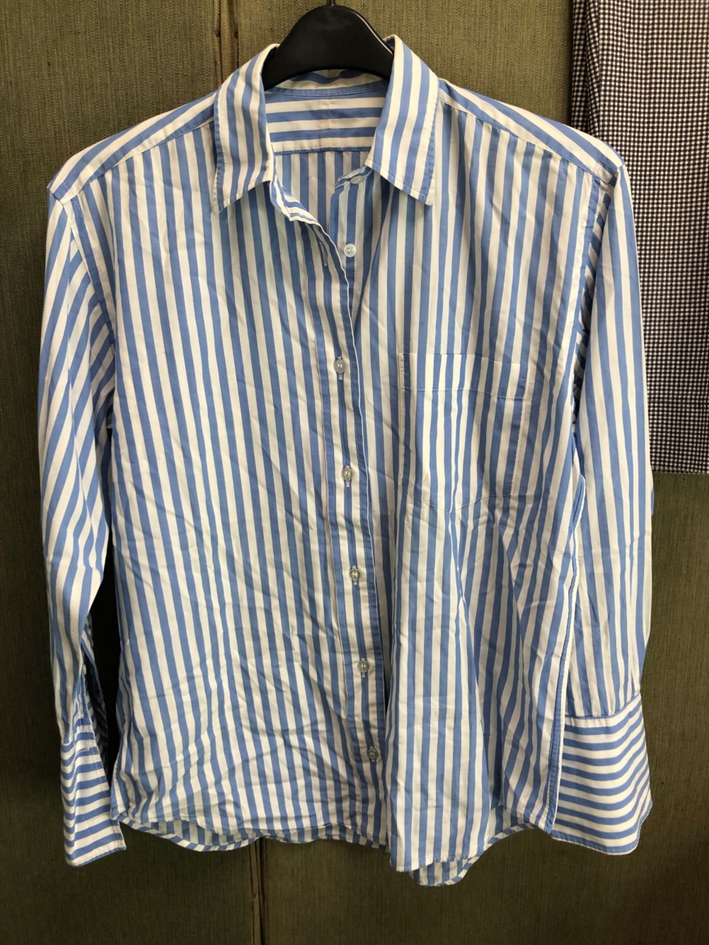 A HILDITCH & KEY BLUE AND GREEN STRIPPED COTTON SHIRT UK SIZE 12, TOGETHER WITH A ZARA WOMAN LIGHT - Image 13 of 19