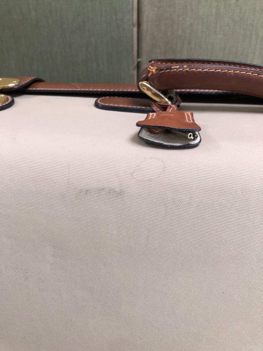 HARRODS VINTAGE MONOGRAM TAN AND BROWN SUITCASE AND TRAVEL BAG(2) - Image 19 of 33