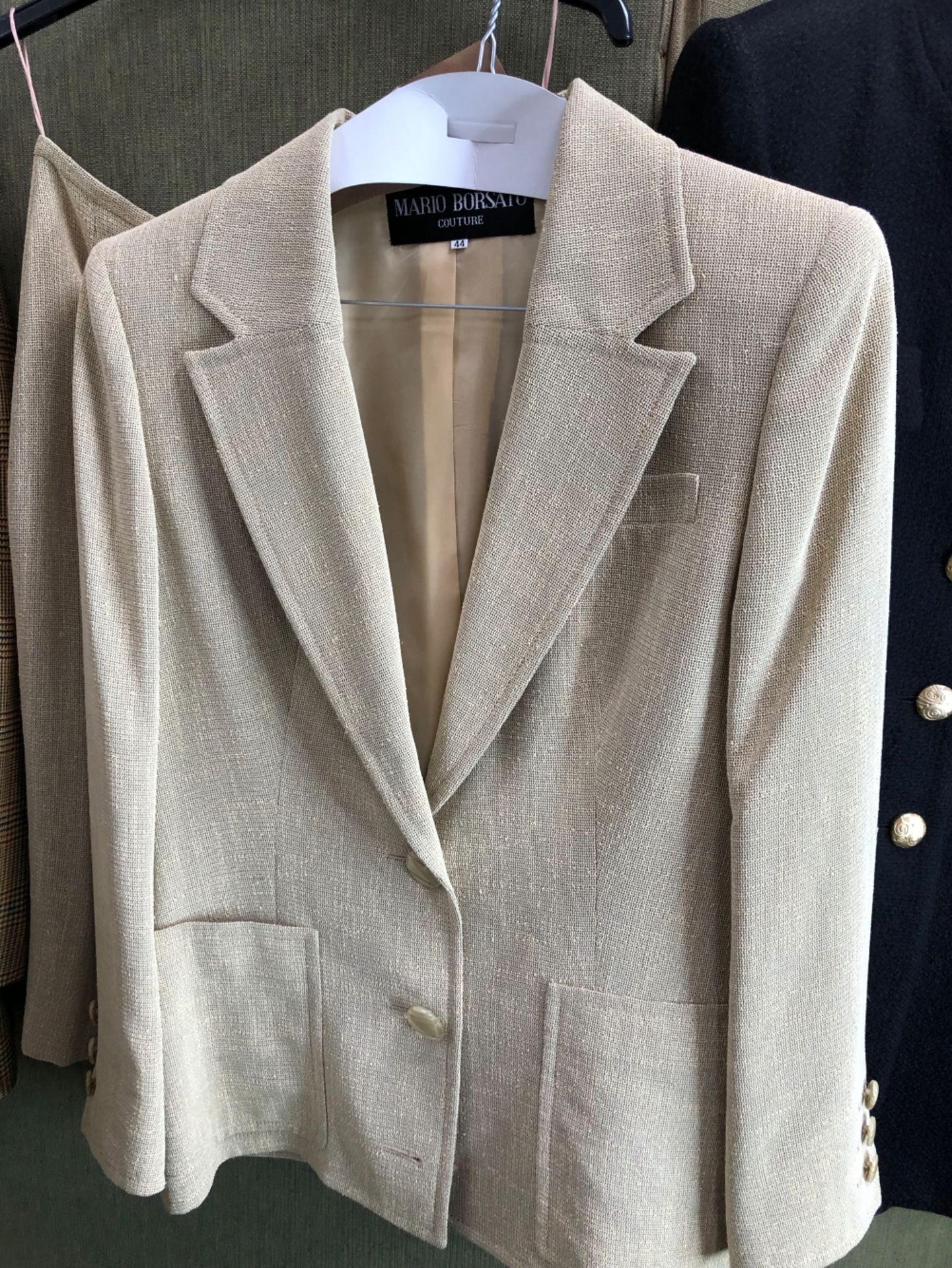 MARIO BORSATO COUTURE SAND LADIES TWO PIECE SUIT JACKET SIZE 44, TOGETHER WITH AN ANTONETTE FRANZ - Image 10 of 19