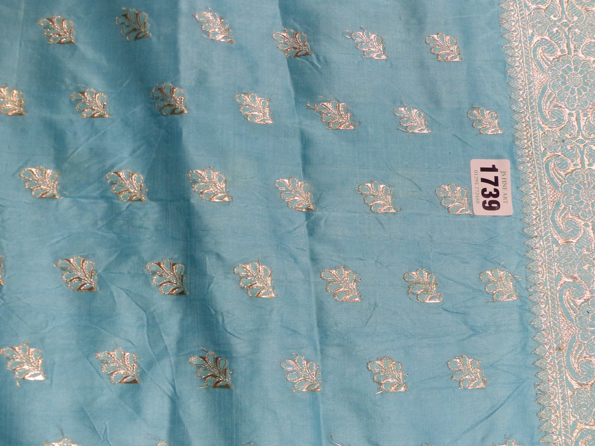 TWO EASTERN PANELS TOGETHER WITH SILK SARI - Image 3 of 14