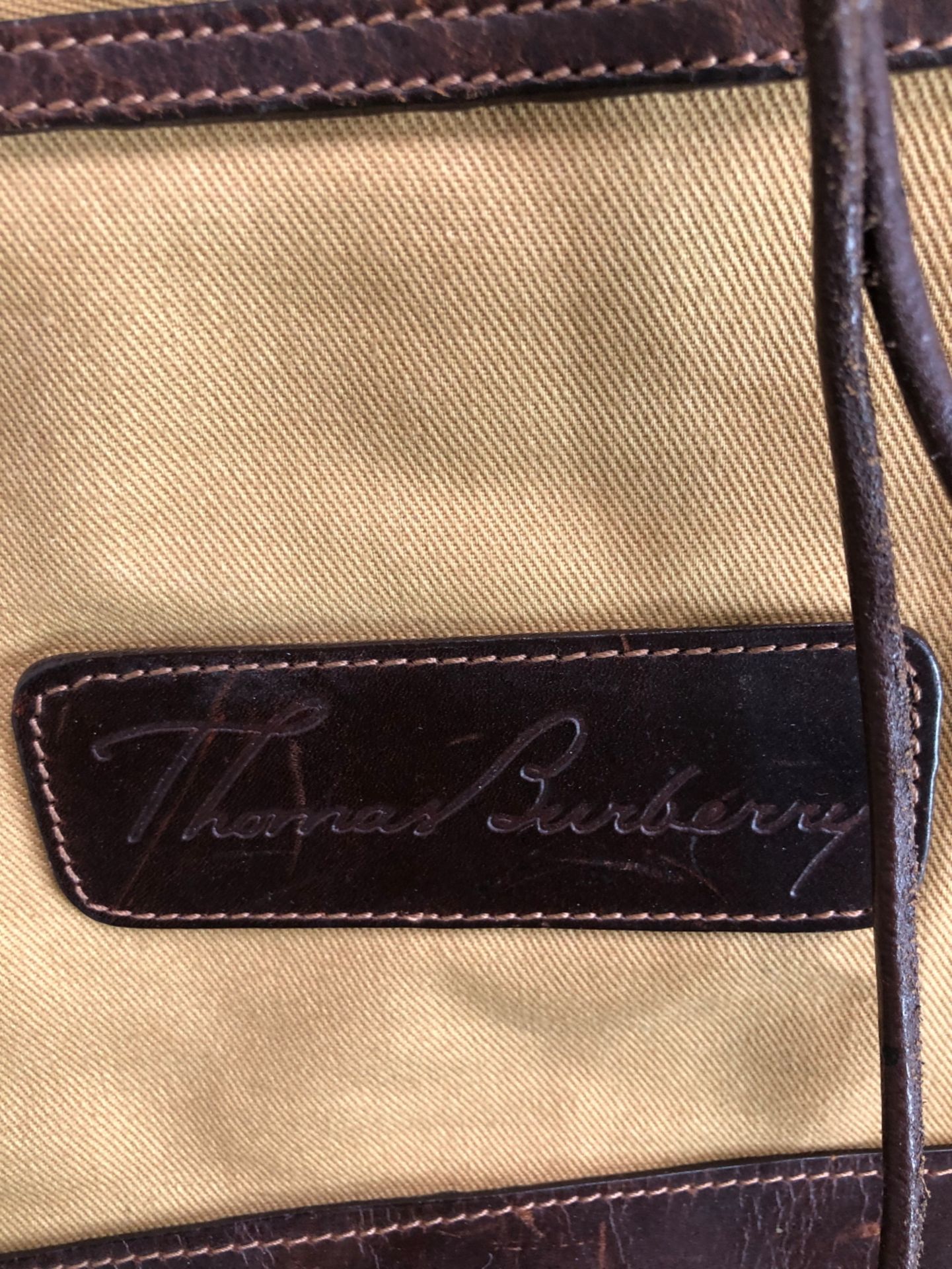 A THOMAS BURBERRY CANVAS BACK PACK. - Image 3 of 8