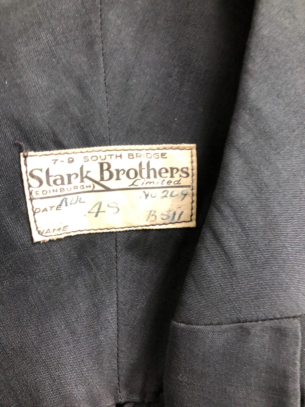 GOWN. A STARK BROTHERS BLACK GRADUATION GOWN. - Image 2 of 5