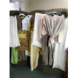 LADIES DRESSES TO INCLUDE, LAPERLA SIZE 44 BAHAMA CRUISE MEDIUM, ROBINA SIZE 46, A GREEN LINEN