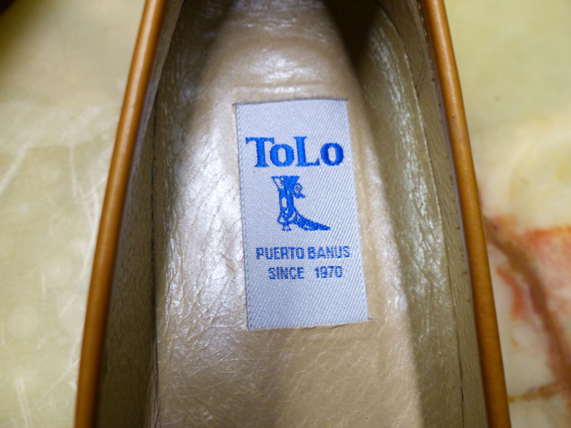 SHOES. TOLO PUERTOBANUS SPANISH TAN LEATHER MULES SIZE EUR 39. - Bild 3 aus 5