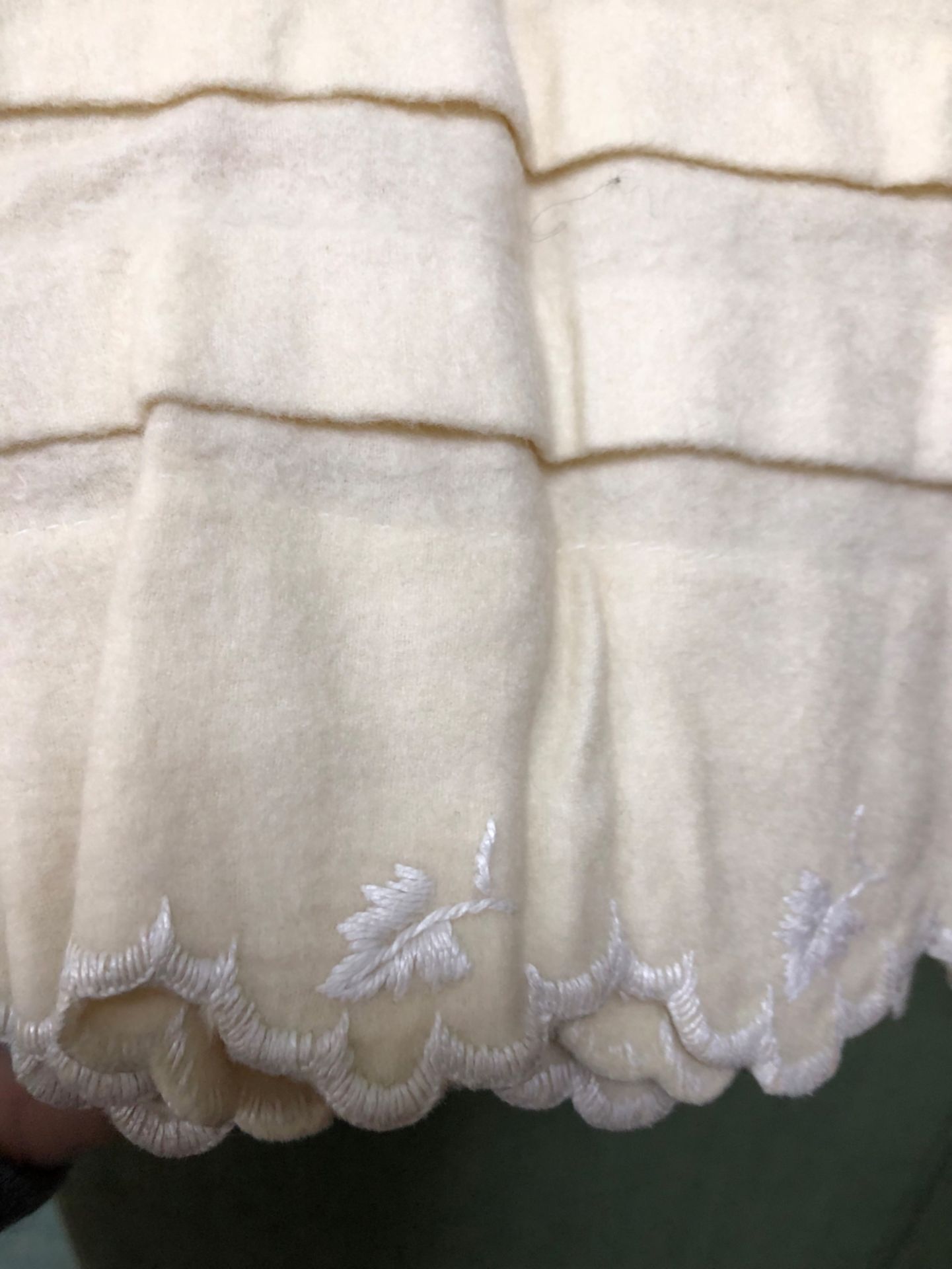 A HEAVY EASTERN LADIES SKIRT AND A SIMILAR DESIGNED CHILDS EXAMPLE, AN EARLY UNDERSKIRT WITH - Image 4 of 20