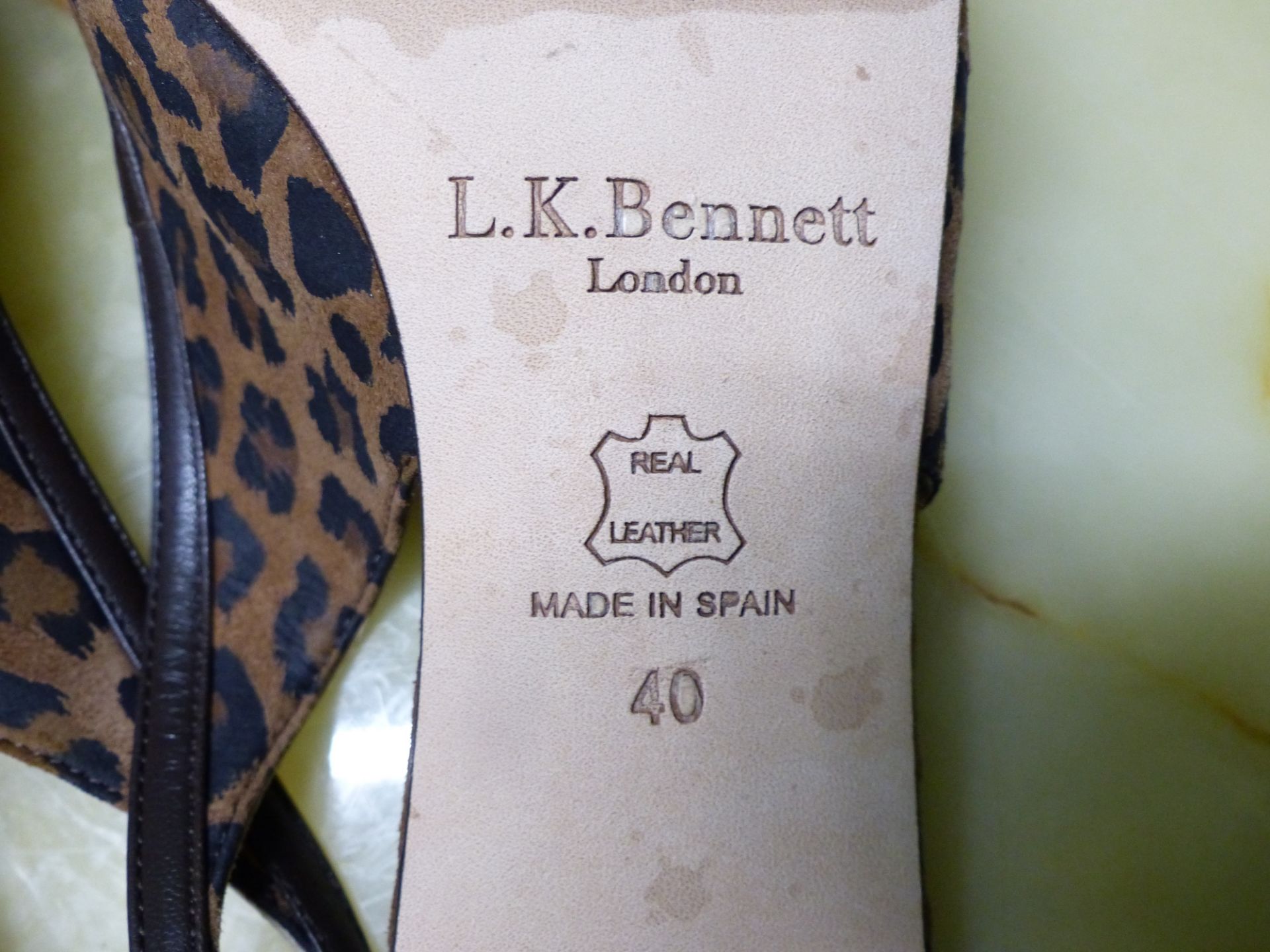 SHOES. L.K BENNETT.LONDON LEOPARD PRINT SUEDE SIZE UK 40 - Image 4 of 5