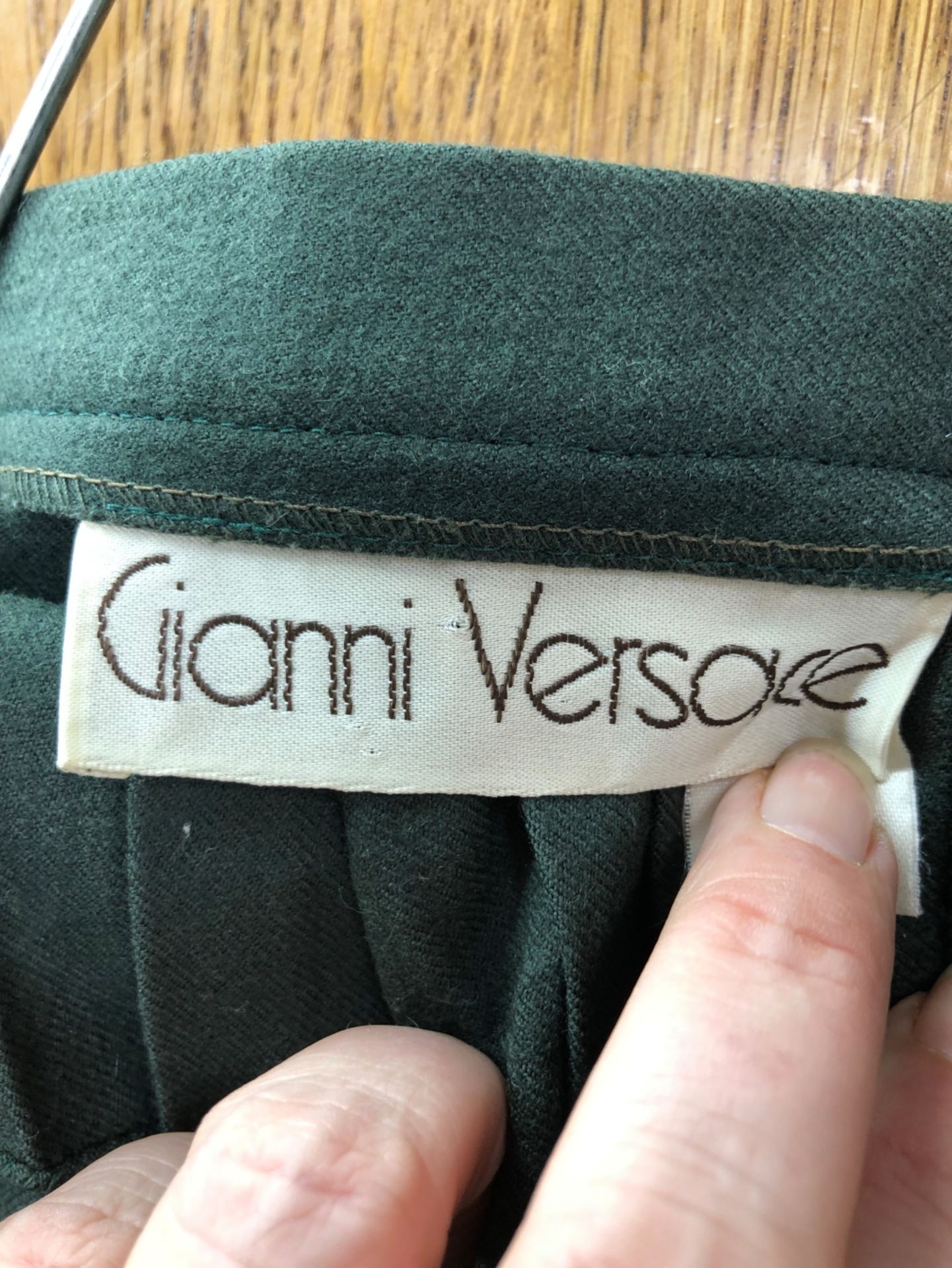 SKIRTS: A GREEN WOOL GIANNI VERSACE SKIRT SIZE 44, A DARK GREY VALENTINO SKIRT SIZE 12, A BLACK JILL - Image 6 of 15