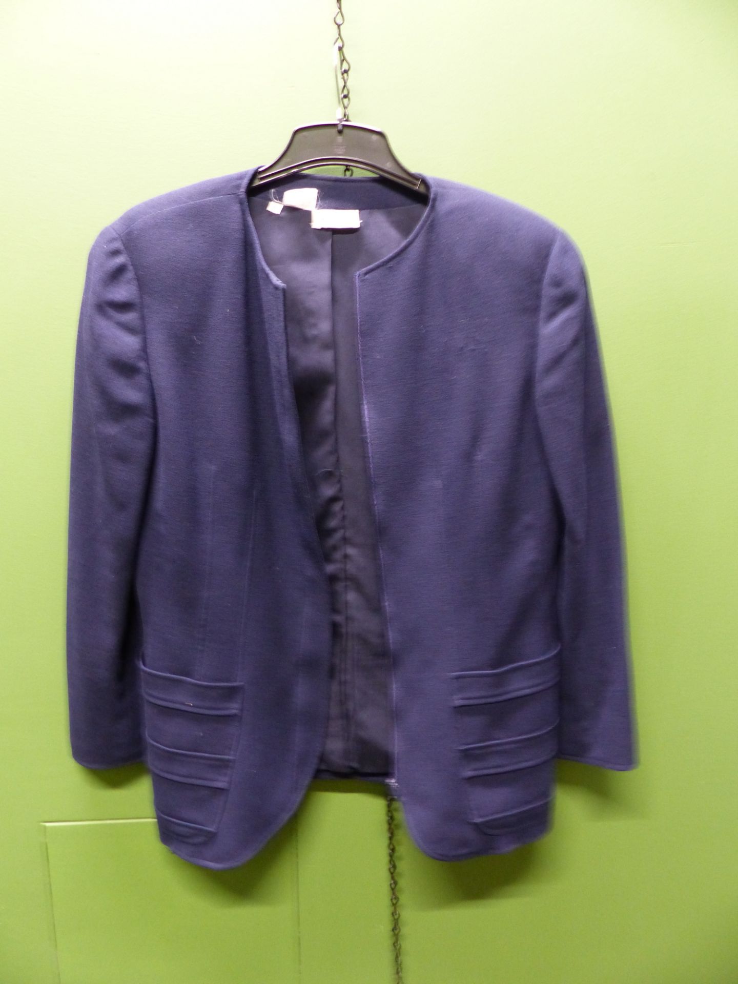 JACKET. VALENTINO BOUTIQUE. NAVY BLUE. LABEL SIZE 12. - Image 4 of 6