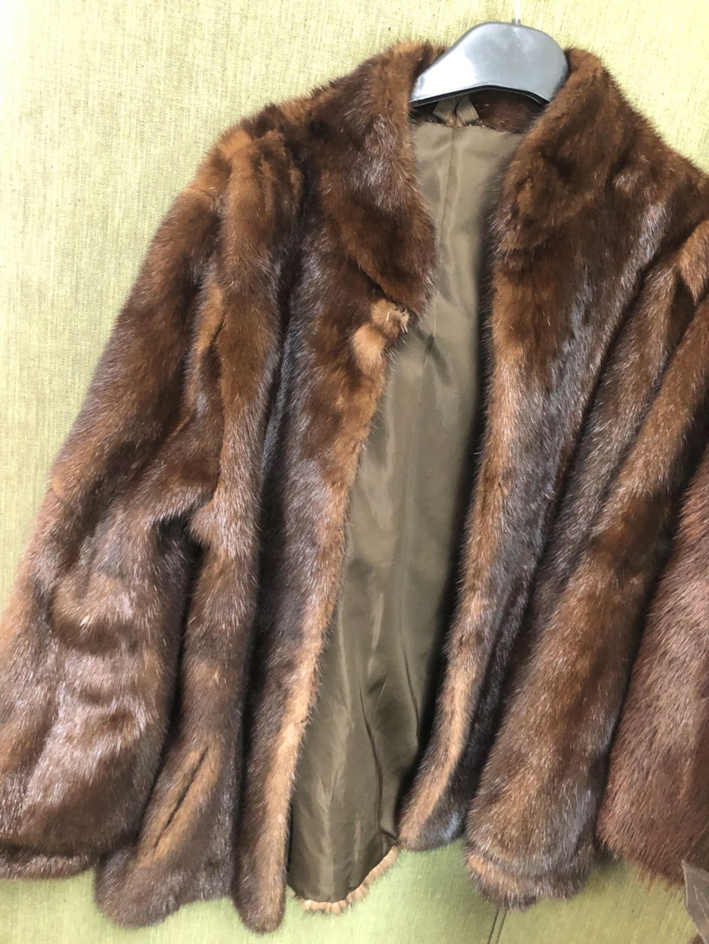 JACKET. A BROWN KESTILA TURKU FINLAND LEATHER FULL LENGTH COAT SIZE 12 WITH FAUX FUR LINING, - Image 10 of 15