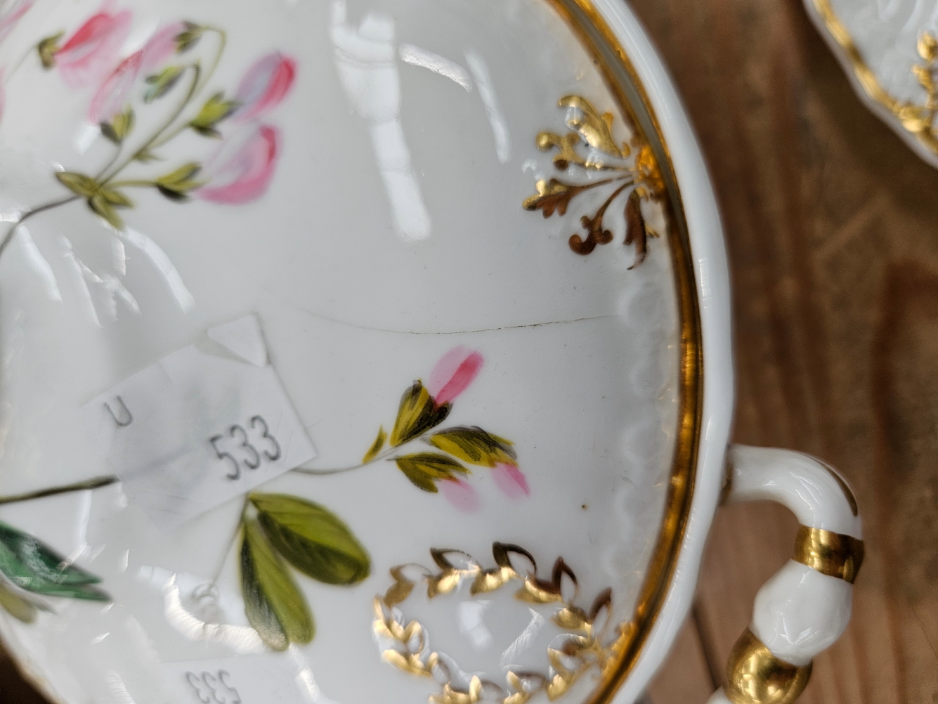 A FINE EARLY 19th C. PORCELAIN DESSERT SERVICE, HAND PAINTED WITH NAMED FLORAL BOTANICAL SPECIMENS - Image 44 of 58