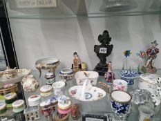 HALCYON DAYS AND OTHER ENAMEL BOXES, NORITAKE AND OTHER MINIATURE PORCELAINS, FIGURES, GLASS FISH