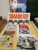 A STAR WARS FIGURINE FLIER, ANOTHER FOR SHAM 69, BARBARELLA ADVENTURES, A BEATLES PHOTOGRAPH AND