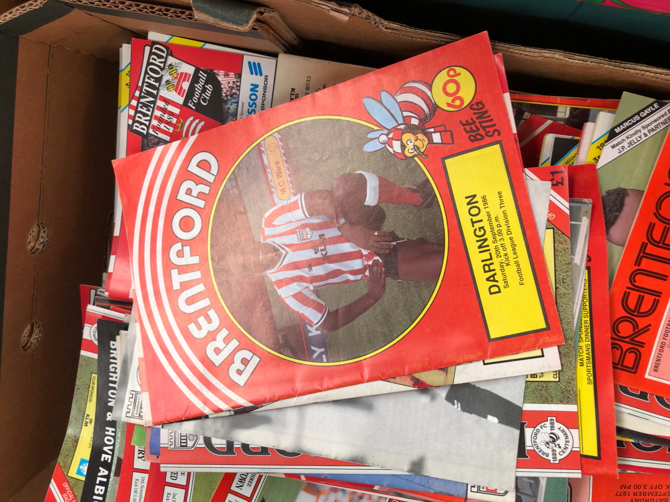 A LARGE COLLECTION OF FOOTBALL PROGRAMMES AND MEMORABILIA, BRENTFORD, HALIFAX, PORTSMOUTH, - Image 4 of 10