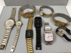 A COLLECTION OF WATCHES TO INCLUDE ACCURIST, ROTARY, LORUS, LIMIT, TIMEX, AVIA, PULSAR, KERED,