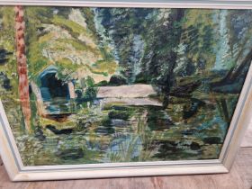 THE BOAT HOUSE, OIL ON PANEL