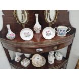 ORNAMENTAL VASES, JARS AND SMALL DISHES BY WORCESTER, MINTON, WEDGWOOD AND OTHERS