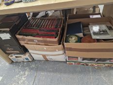 BOOKS: READERS DIGEST, TINS, A FOLDING TABLE AND MISCELLANEOUS ITEMS
