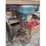 A SANDERS 3 SPEED HEAVY DUTY DRILL PRESS