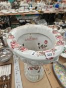 AN EXCELSIOR FLORAL PRINTED LAVATORY BOWL