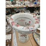 AN EXCELSIOR FLORAL PRINTED LAVATORY BOWL