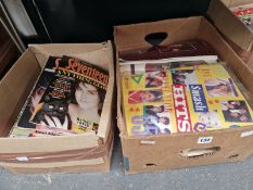 A COLLECTION OF 1980S POP AND ROCK EPHEMERA TO INCLUDE SMASH HITS AND JUST SEVENTEEN MAGAZINES