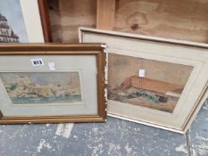 TWO EARLY 20TH CENTURY WATERCOLOURS.