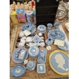 JASPER WARES TO INCLUDE ROYAL COMMEMORATIVES AND DISPLAY RACKS