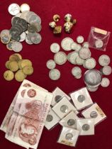 A COLLECTION OF GB COINAGE AND BANK NOTES.