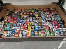A COLLECTION OF DIE CAST RACING CARS, MAINLY CHINESE