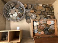 A COLLECTION OF VINTAGE GB AND WORLD COINS