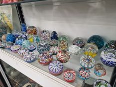 A COLLECTION OF MILLEFIORE AND OTHER GLASS PAPERWEIGHTS