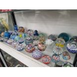 A COLLECTION OF MILLEFIORE AND OTHER GLASS PAPERWEIGHTS