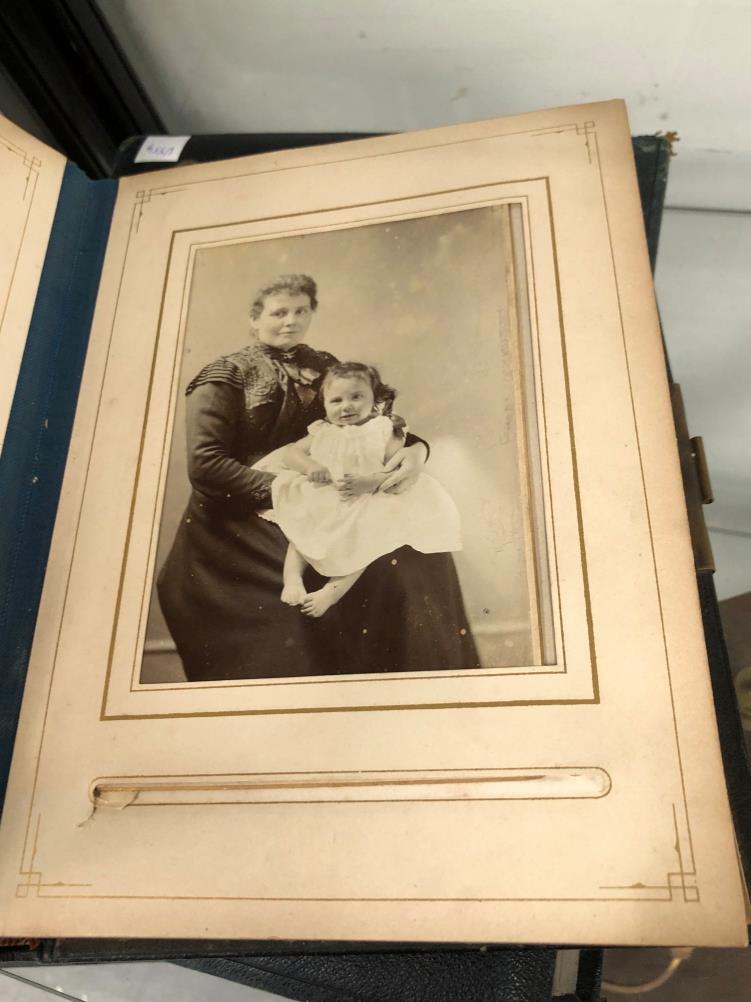 TWO LATE VICTORIAN ALBUMS OF FAMILY PHOTOGRAPHS - Image 4 of 46
