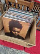 APPROXIMATELY 40 LP RECORDS, ROCK AND POP, TRACY CHAPMAN, MICHAEL JACKSON, CAT STEVENS, 5 STAR, MIKE