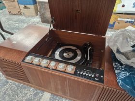 AN HMV TEAK CASED SOUND SYSTEM