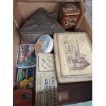 A COLLECTION OF VINTAGE TINS