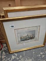 A SET OF SIX UNIFORM FRAMED STEEL ENGRAVINGS DEPICTING LONDON BRIDGES.