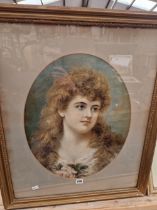 A LARGE EDWARDIAN PORTRAIT PRINT.