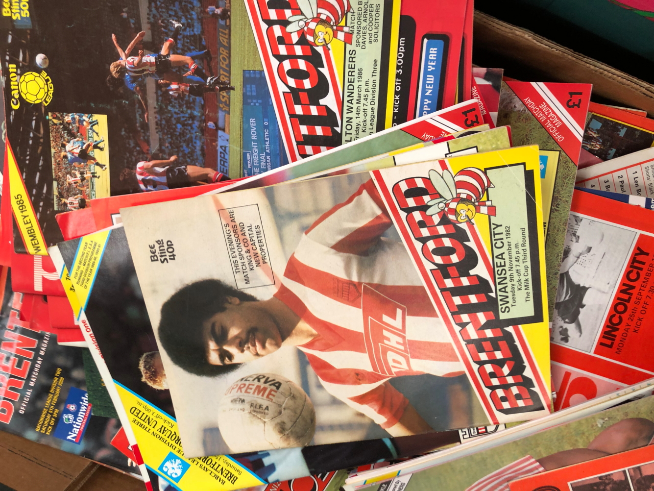 A LARGE COLLECTION OF FOOTBALL PROGRAMMES AND MEMORABILIA, BRENTFORD, HALIFAX, PORTSMOUTH, - Image 7 of 10