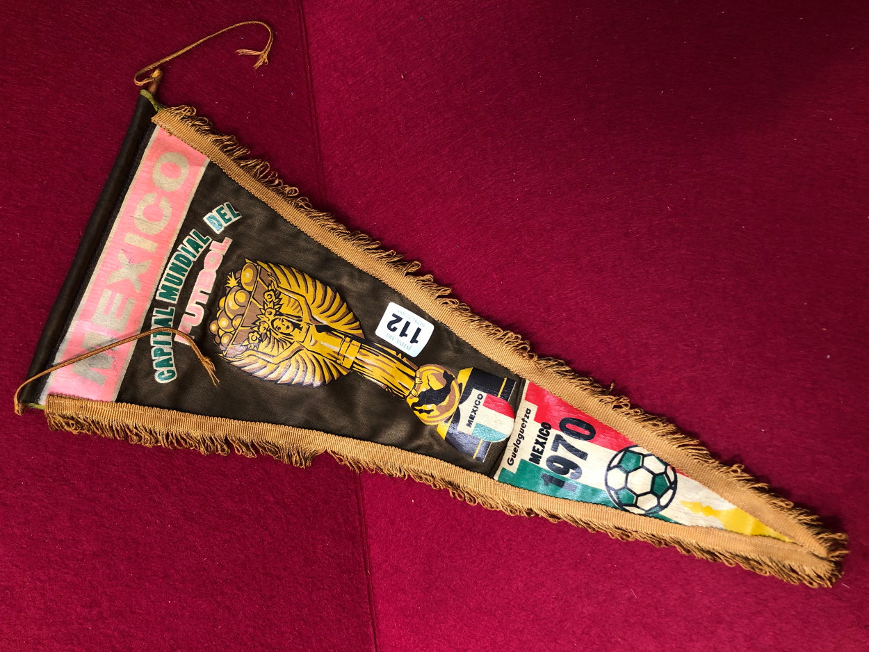A 1970 MEXICO WORLD CUP BANNER
