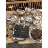 ELECTROPLATE TEA ND OTHER WARES, A CAMERA AND TWO CASES