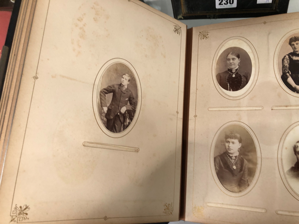 TWO LATE VICTORIAN ALBUMS OF FAMILY PHOTOGRAPHS - Image 30 of 46