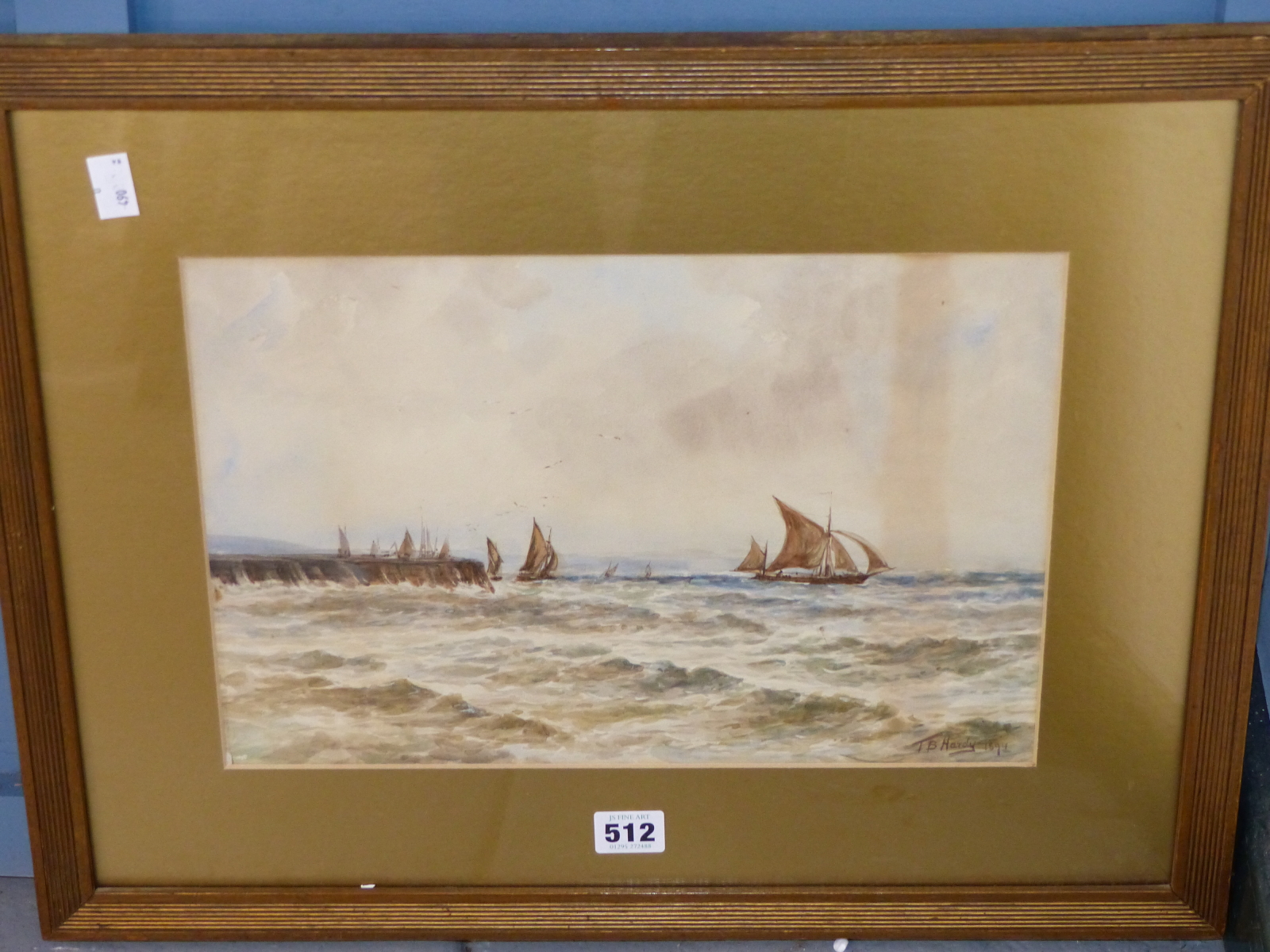 MANNER OF THOMAS BUSH HARDY (1842-1897), SAILING SHIPS IN CHOPPY SEAS, BEARS SIGNATURE AND DATE 1894 - Image 3 of 5