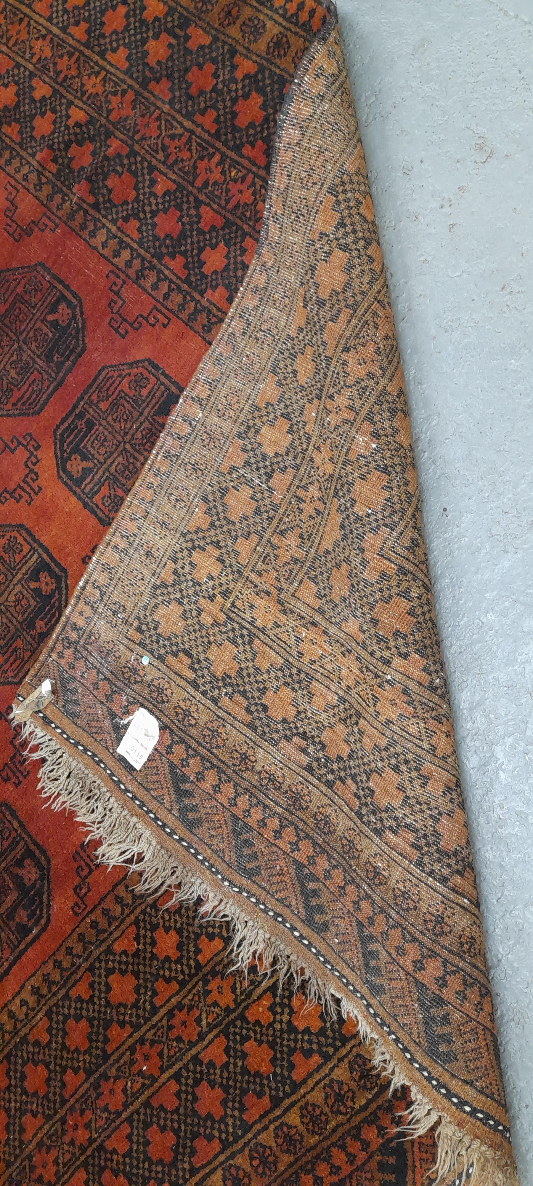 AN AFGHAN BOKHARA CARPET 283 x 206 cm. - Image 4 of 4