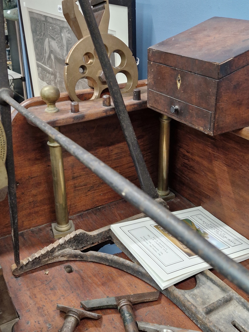 A RARE MID 19TH CENTURY BRASS AND IRON ORNAMENTAL TURNING LATHE SIGNED C. RICH, 44 DENMARK STREET - Image 76 of 77