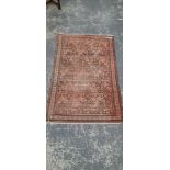 AN ANTIQUE PERSIAN MALAYER RUG 200 x 130 cm.