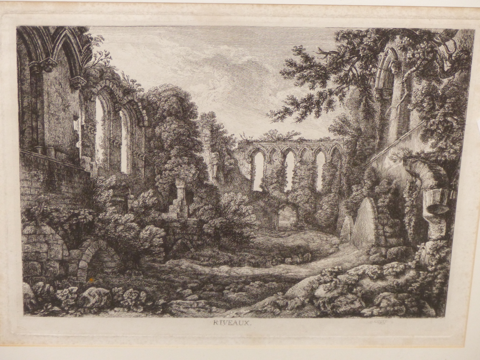 AFTER GEORGE CUITT, FOUR ENGRAVINGS OF ARCHITECTURAL VIEWS AND AN ENGRAVING AFTER PIRANESI. (5) - Image 9 of 9