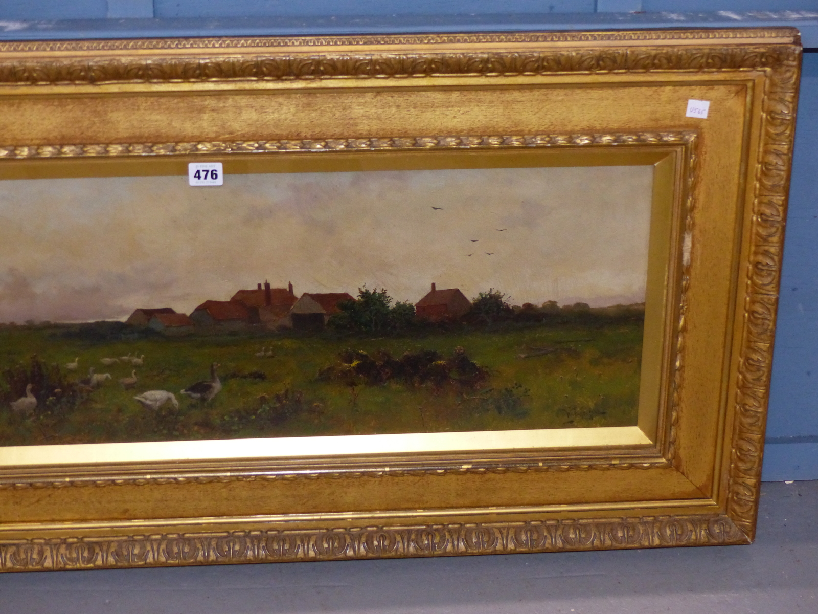 WILL ANDERSON (19TH/20TH CENTURY), GEESE BY A FARM IN AN EXTENSIVE LANDSCAPE, SIGNED LOWER RIGHT, - Image 6 of 8