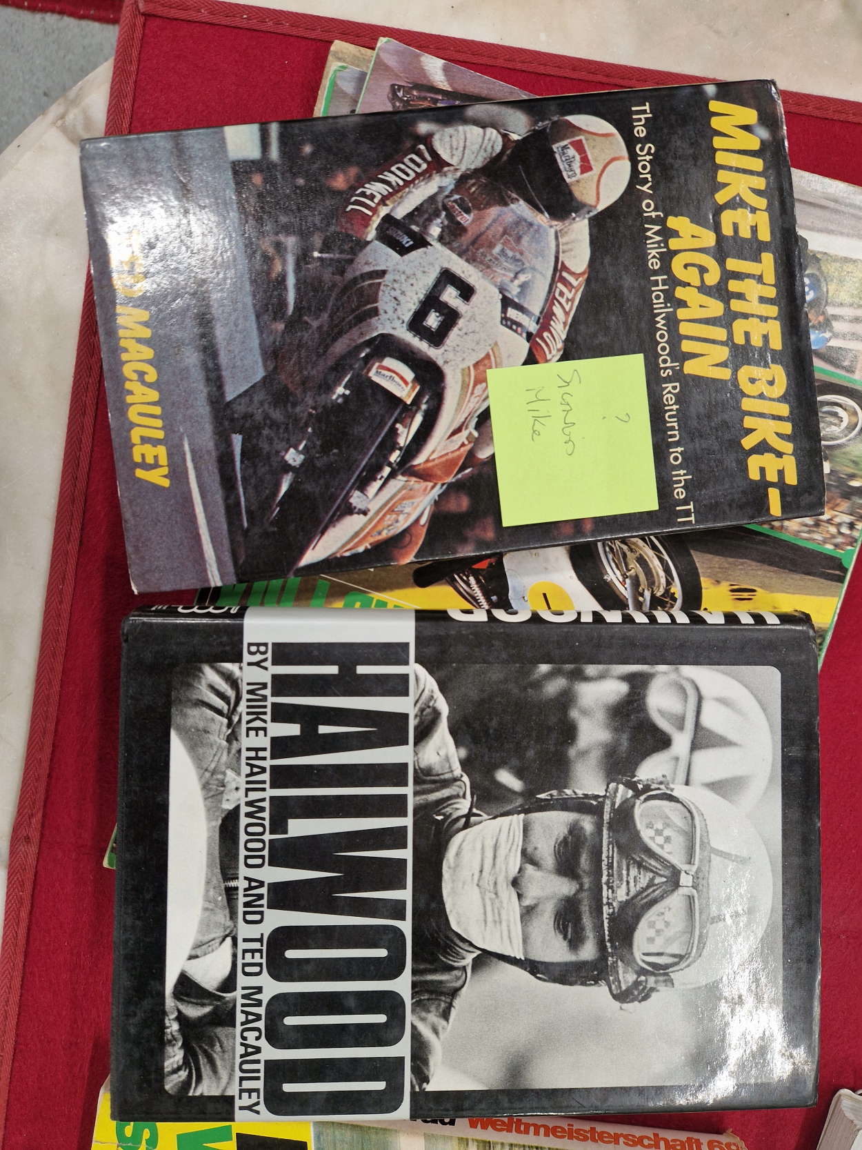 ROD GOULD. BOOKS TO INCLUDE FIFTEEN TIMES , SIGNED BY GIACOMA AGOSTINI. MIKE THE BIKE AGAIN, - Image 10 of 11