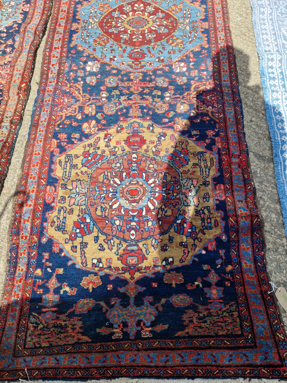 A NEAR PAIR OF PERSIAN TRIBAL COUNTRY HOUSE RUNNERS 530 x 94 cm AND 515 x 101 (2) - Image 7 of 13
